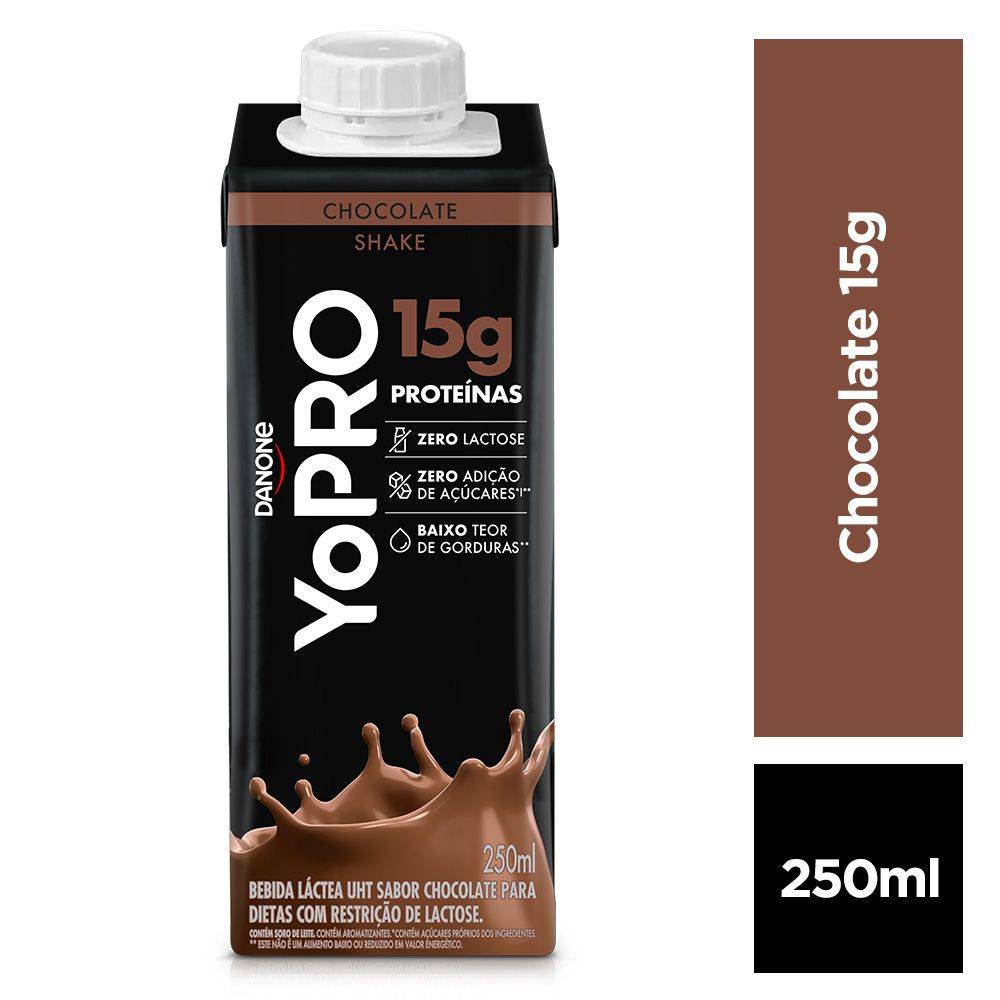 Yopro bebida láctea uht 15g proteínas (250 ml) (chocolate)