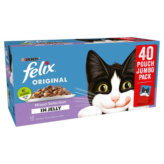 Purina Felix Mixed Selection in Jelly Wet Cat Food (40 ct)