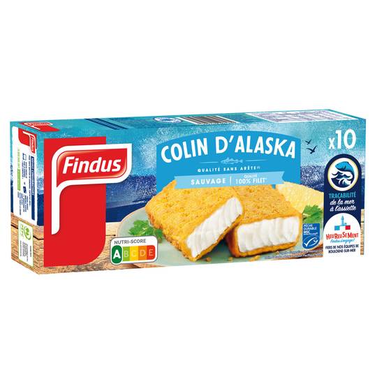 Findus - Tranches panées de colin d'alaska (10 pièces)