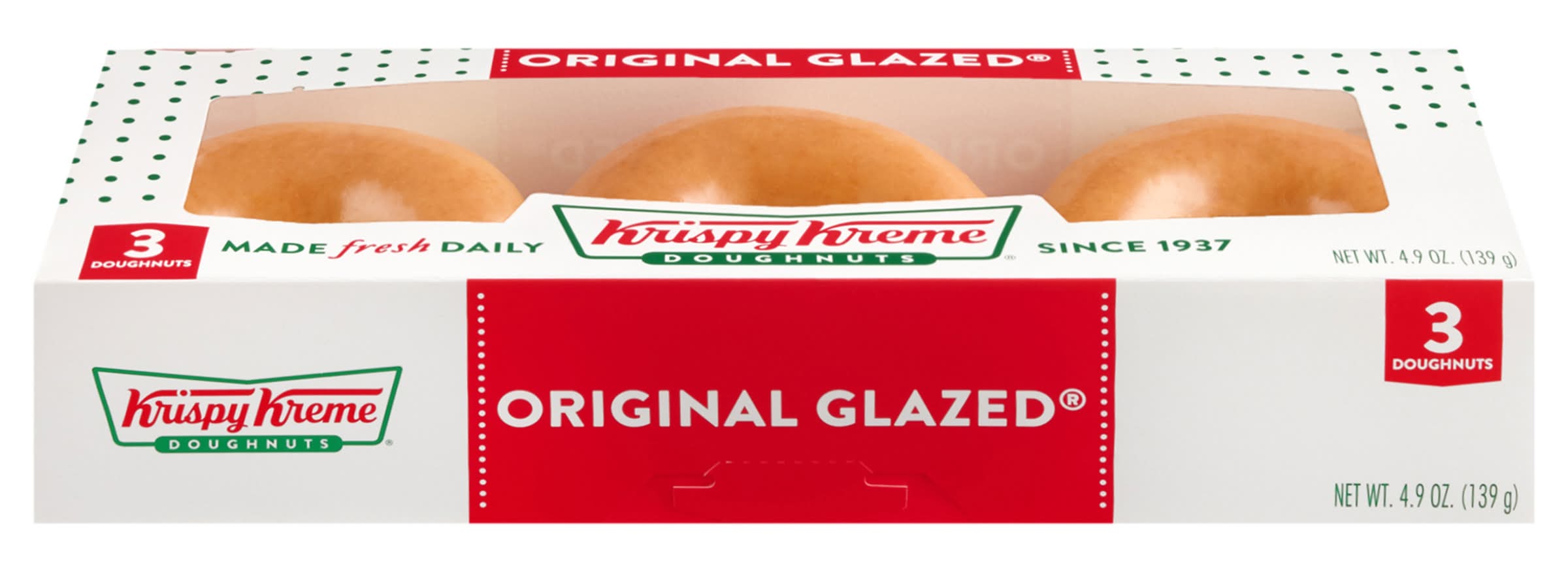Krispy Kreme Original Glazed Doughnut (4.9 oz, 3 ct)