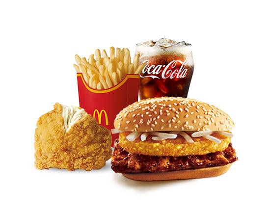 金迎招財薯來堡(鷄)大薯套餐 | Deluxe Prosperity Chicken+Large Fries Combo