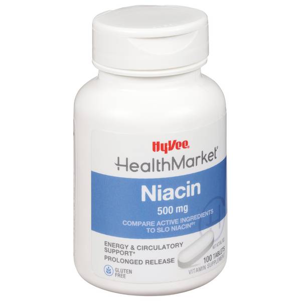 Hy-Vee Health Market Niacin 500mg Tablets