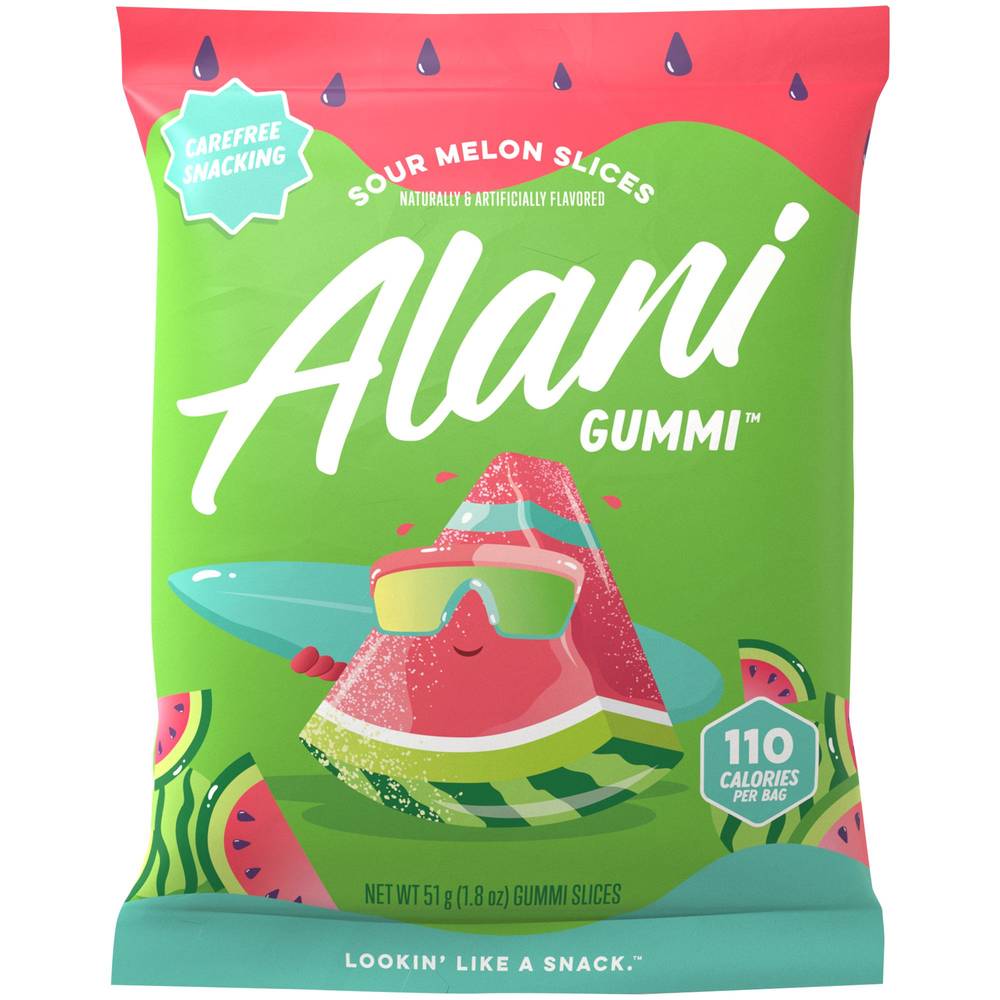 Alani Nu Fit Snacks Sour Gummy Slices - Watermelon (1 Pack)