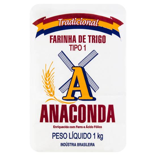 Anaconda farinha de trigo tipo 1 (1kg)