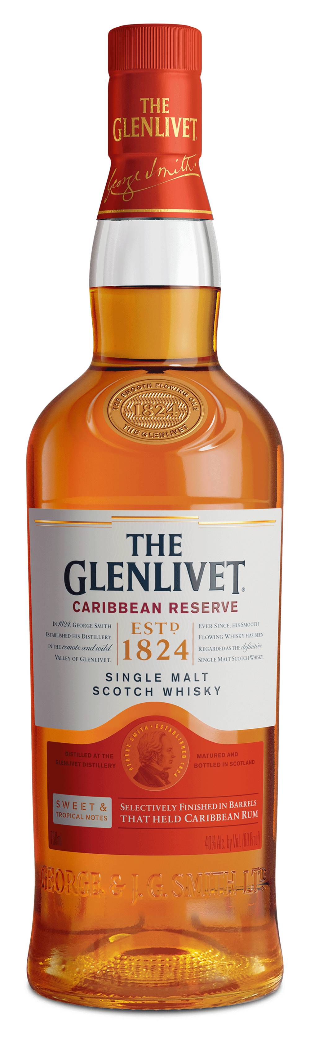 The Glenlivet Caribbean Reserve Single Malt Scotch Whisky 80 Proof (750 ml)