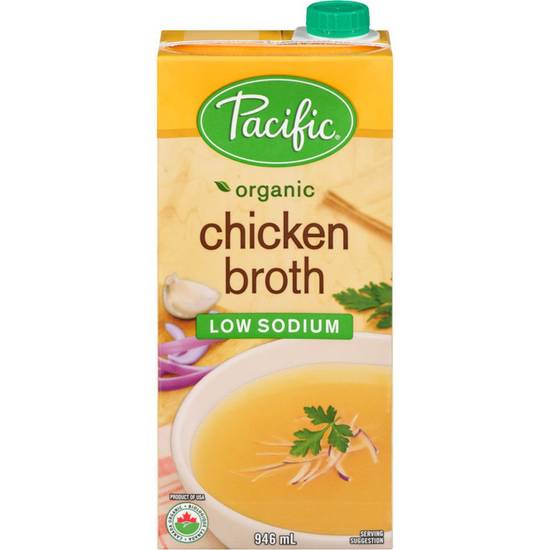 Pacific Foods Organic Chicken Broth Low Sodium (946 ml)