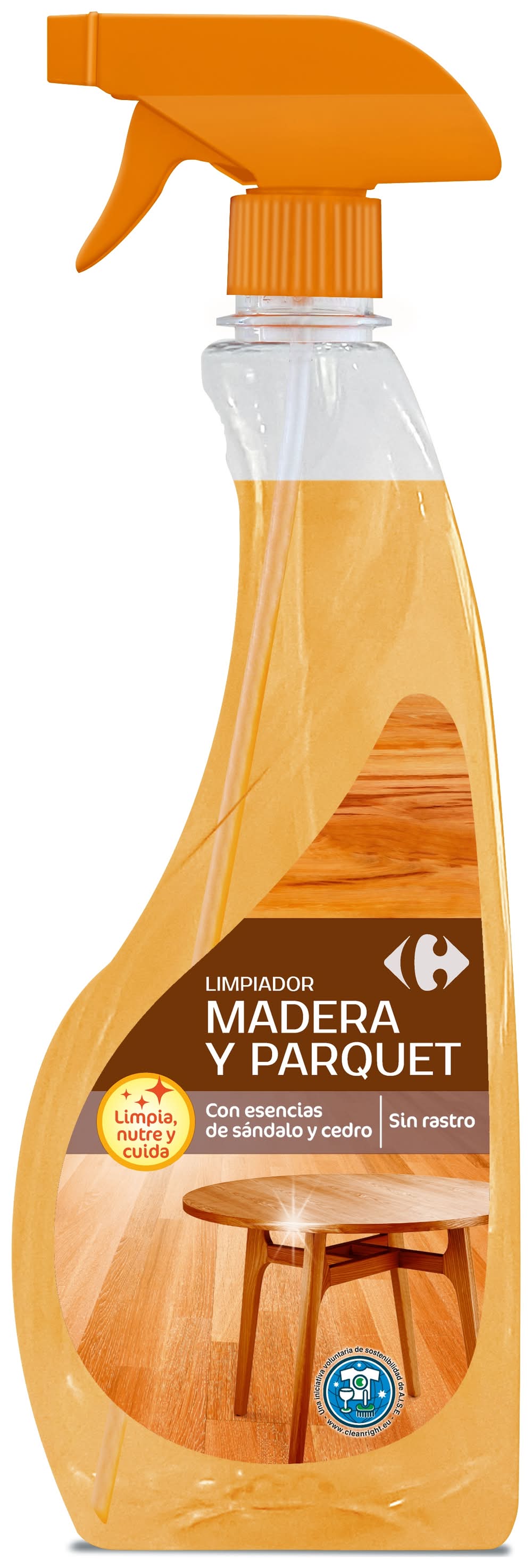 Limpiador de madera y parquet · Carrefour - Sándalo - Cedro (750 ml)