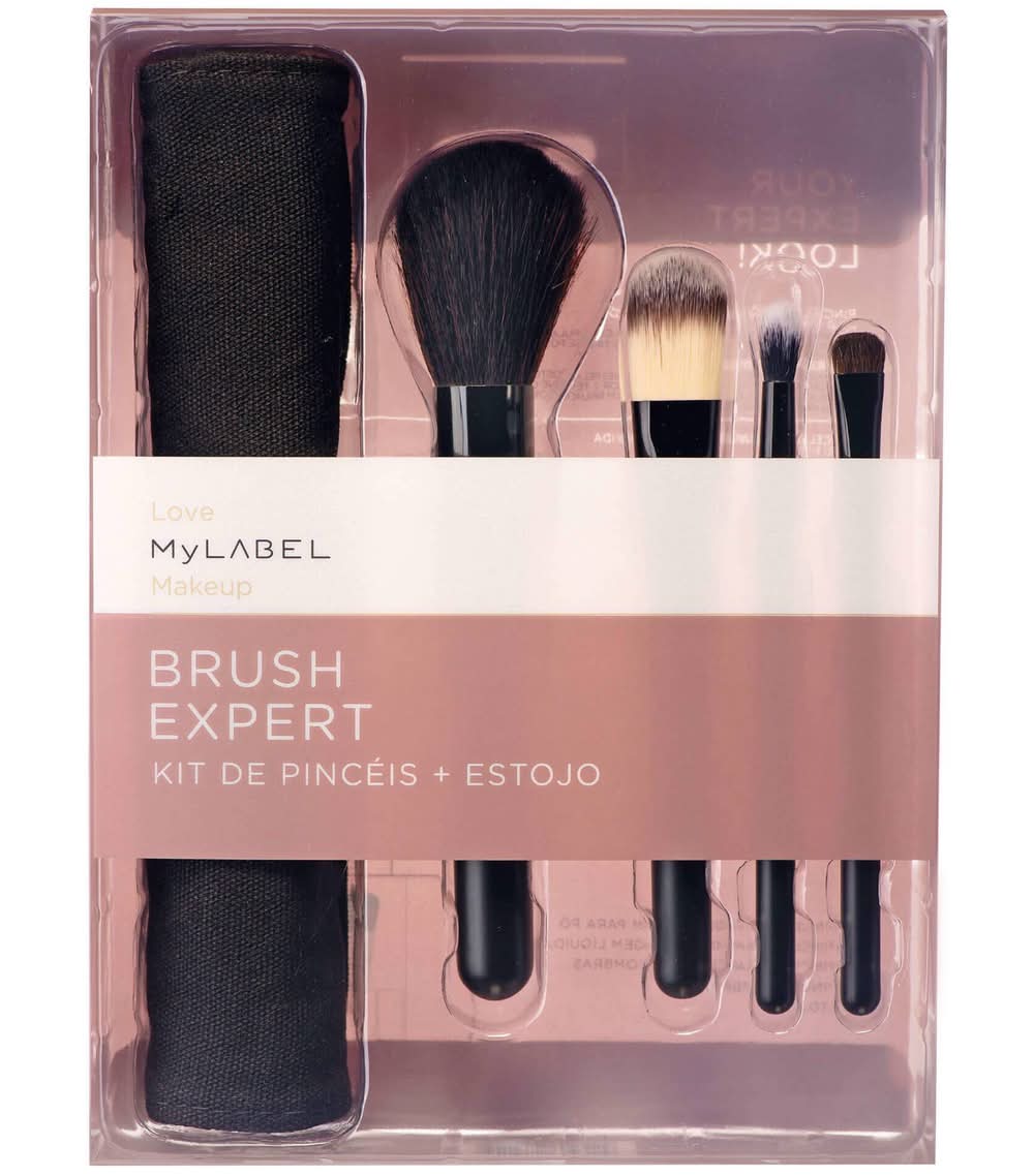 Kit Pincéis de Maquilhagem e Estojo MyLabel (emb. 1 un)