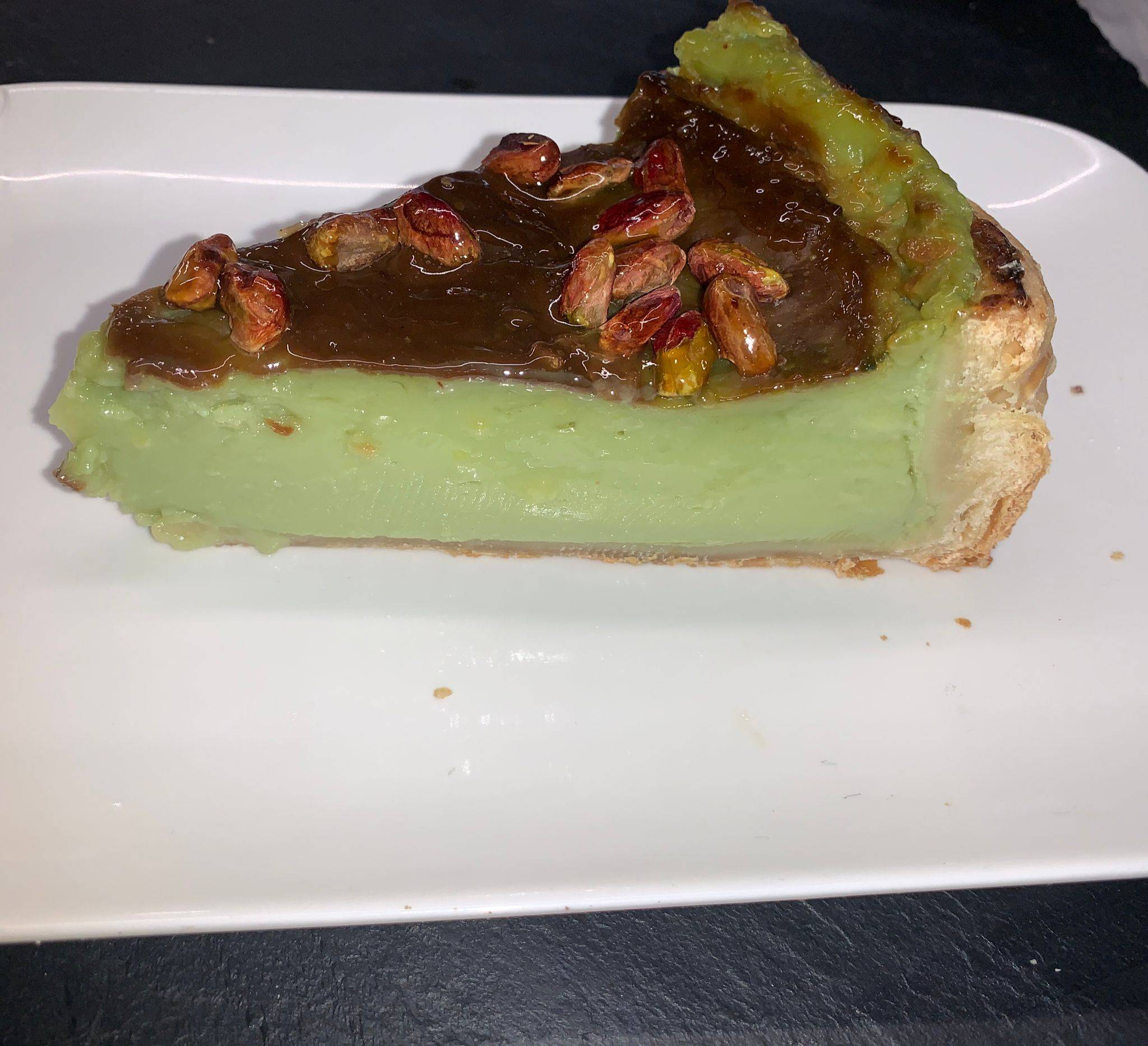 Flan à la pistache