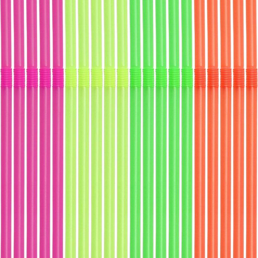 Neon Flexible Straws 200ct