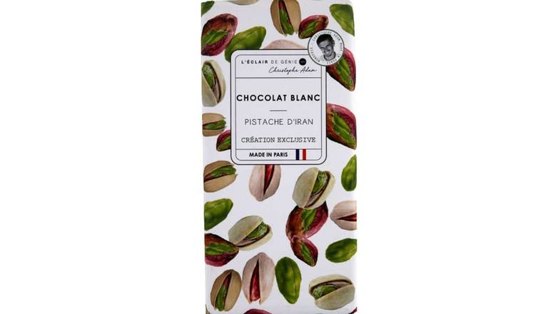 L'Eclair de Génie Chocolat blanc au praliné pistache d'Iran La tablette de 90g