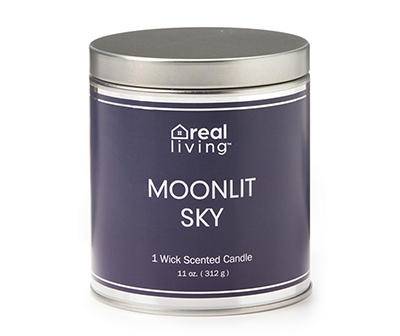 Moonlit Sky Dark Blue Tin Candle, 11 oz.