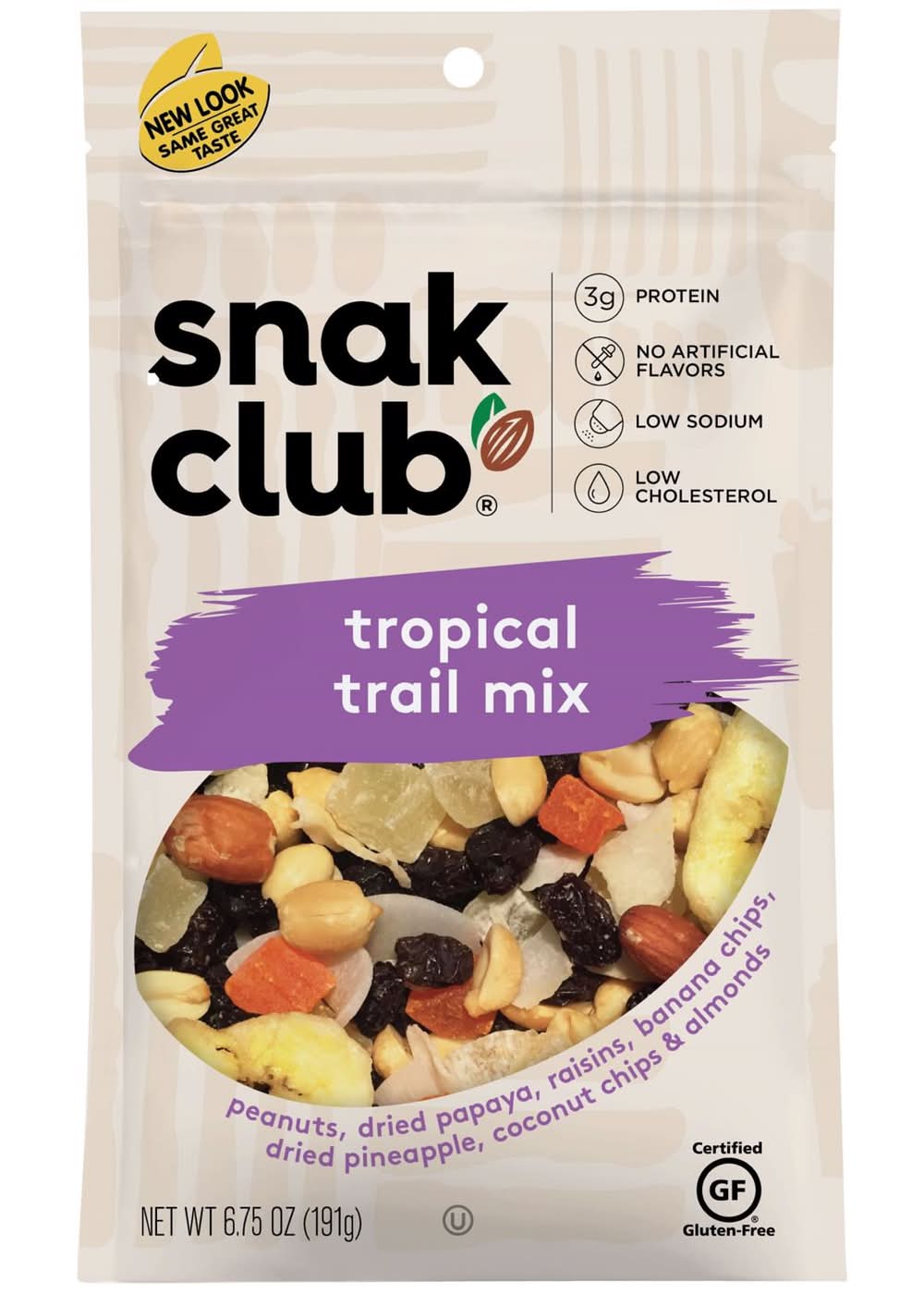 Snak Club Tropical Trail Mix 6.75 Oz Bagged