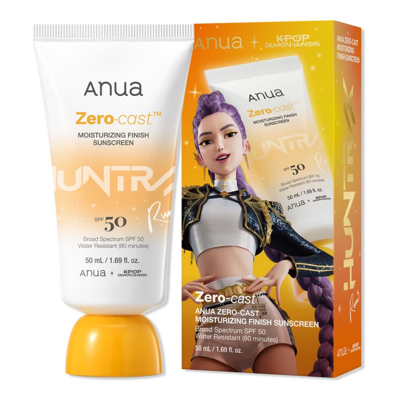 Anua KPop Demon Hunters Zero-Cast Moisturizing Finish Sunscreen 1.69 oz