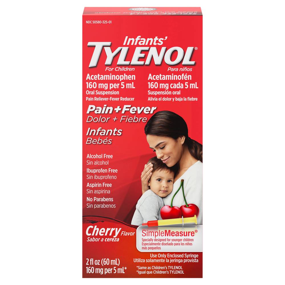 Tylenol Infants Pain & Fever Relief Cherry Flavor 160 mg Oral Suspension