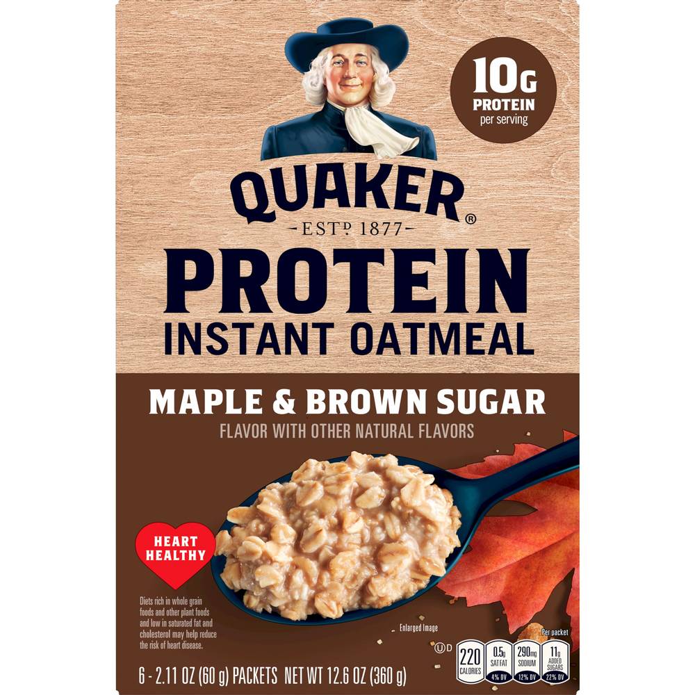 Quaker Protein Instant Oatmeal (maple-brown sugar)