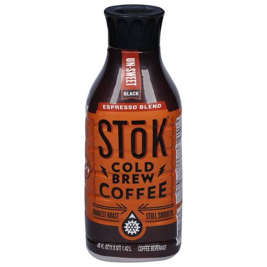 Stōk Cold Brew Darkest Roast Black Espresso Blend Coffee Beverage (48 fl oz)