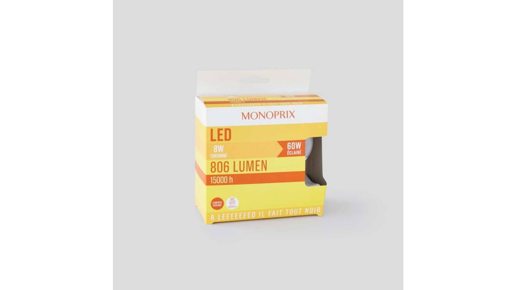 Monoprix Ampoule led standard 60W E27 806 lumen Les 2 ampoules