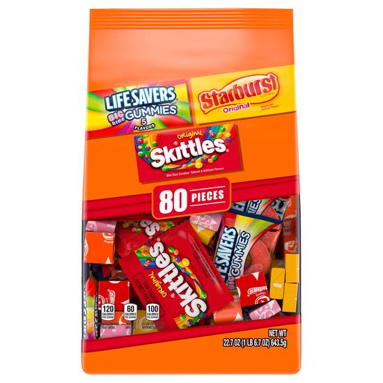Mars Wrigley's Life Savers Starburst & Skittles Candy (80 ct)