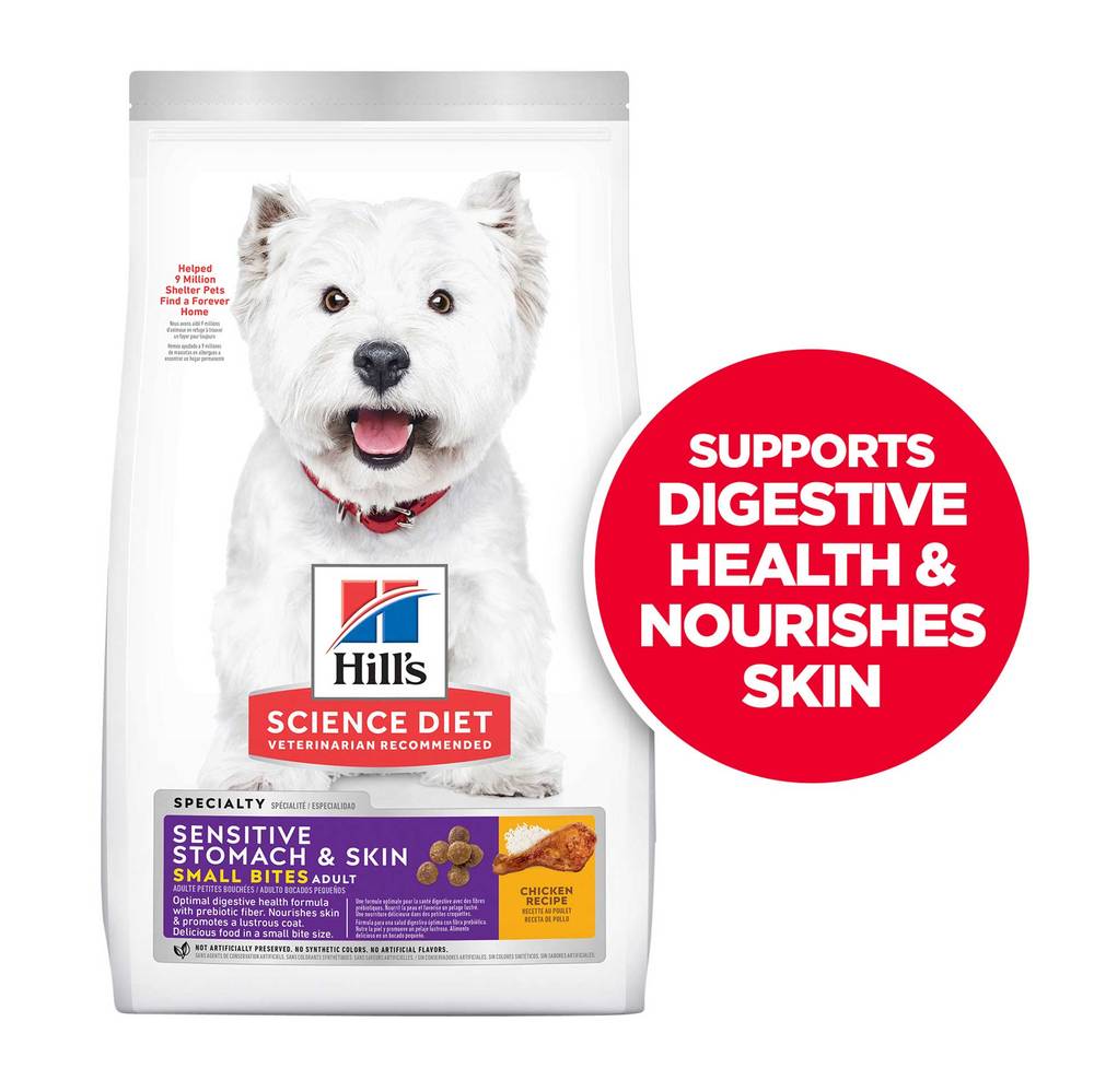 Hill's Science Diet Adult Sensitive Stomach & Skin Small Bites Dry Dog Food, Chicken Recipe, 30 Pound Bag