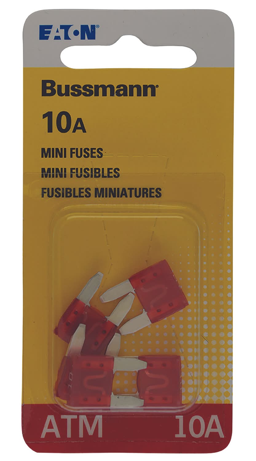 Bussmann 10 Amps Atm Red Blade Fuse 5 Pk