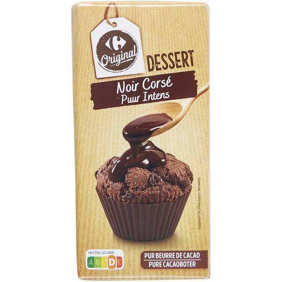 Carrefour Original - Tablette de chocolat dessert noir corsé