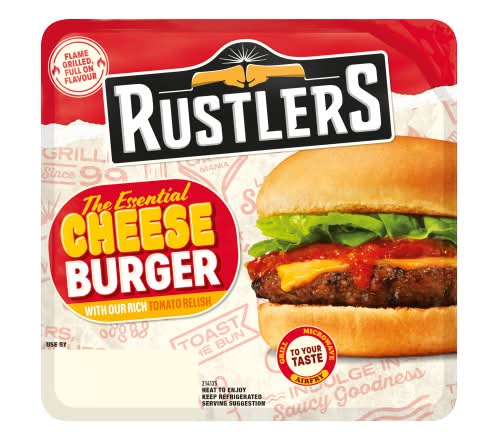 Rustlers The Essential Cheese Burger With Our Rich Tomato Relish (166g)