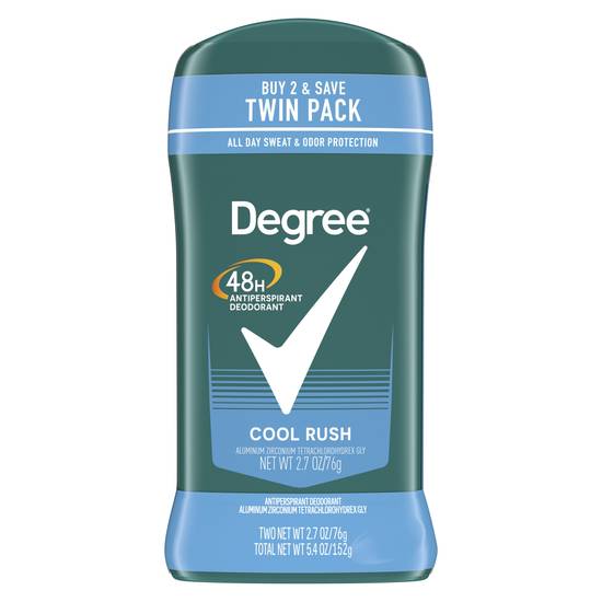 Degree Men Dry Protection Cool Rush Antiperspirant Deodorant, 2/Pack