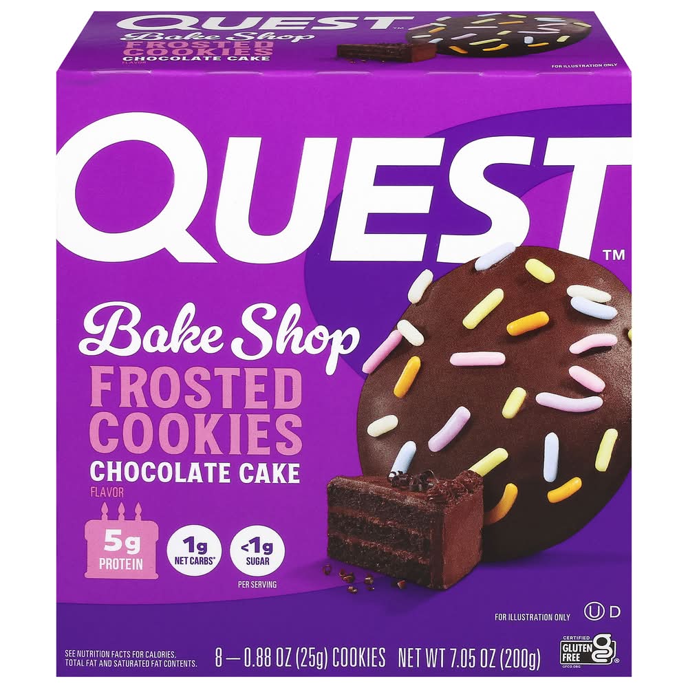Quest Chocolate Cake Flavor Frosted Cookies (7.1 oz)