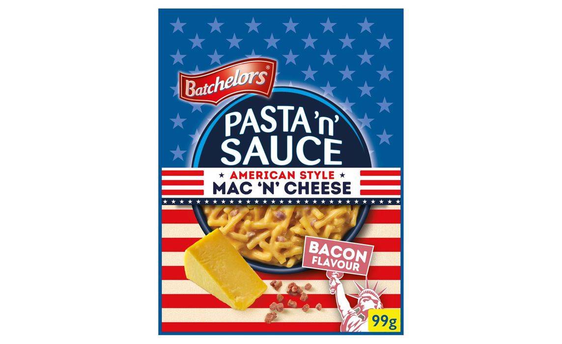 Batchelors Pasta 'N' Sauce American Style Mac 'N' Cheese Bacon Flavour 99g (400565)