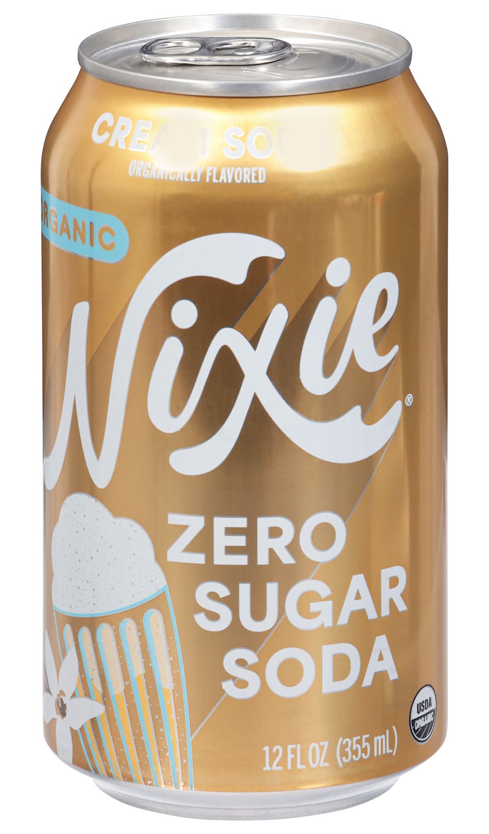 Nixie Organic Zero Sugar Soda, Cream (12 fl oz)