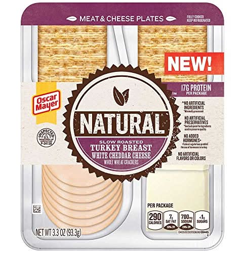 Oscar Mayer Natural Slow Roasted Turkey Breast Cheddar Wheat Crackers Meat and Cheese