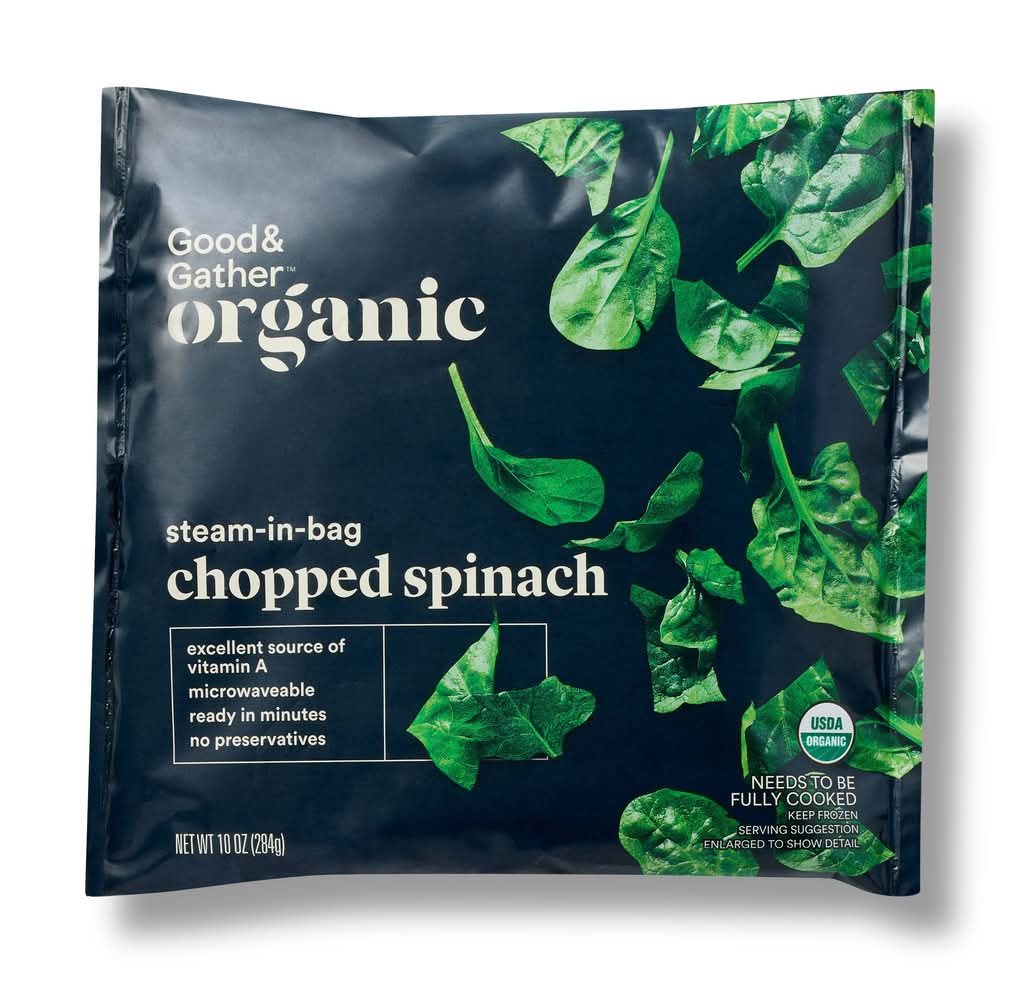 Good & Gather Organic Steam in Bag Chopped Spinach (10 oz)
