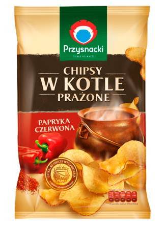 Przysnacki Chipsy w kotle prażone Czerwona Papryka 125 g