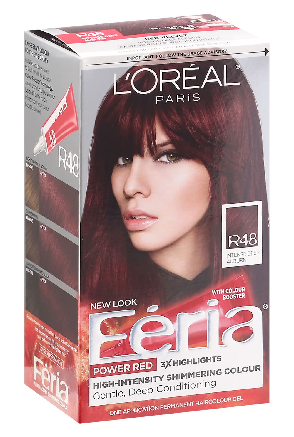 L'Oréal Feria R48 Intense Deep Auburn Hair Dye (0.7 lbs)