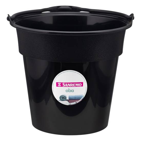Sanremo balde em plástico preto 8l (1 unidade)
