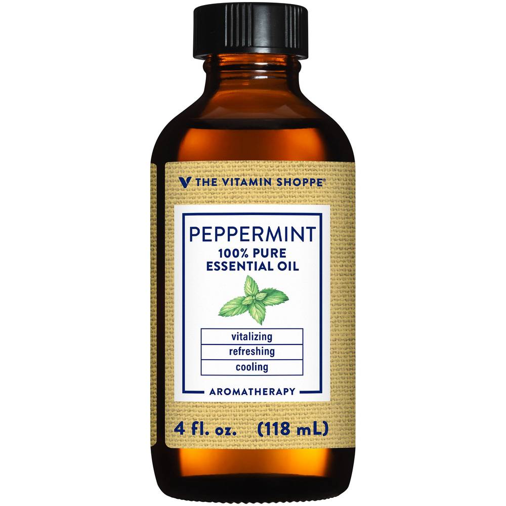 Peppermint - 100% Pure Essential Oil - Vitalizing, Refreshing, & Cooling Aromatherapy (4 Fl. Oz.)