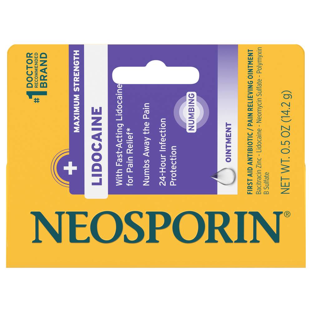 Neosporin Lidocaine Pain Relieving Antibiotic Ointment (0.5 oz)