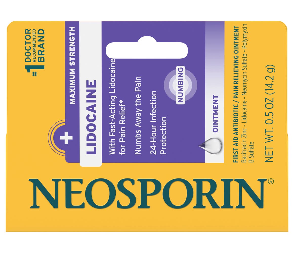 Neosporin Lidocaine Pain Relieving Antibiotic Ointment (0.5 oz)