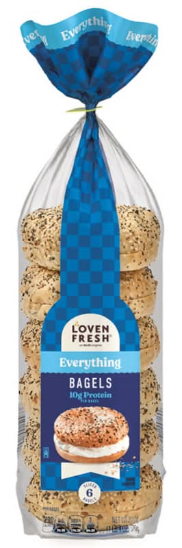 L'oven Fresh Everything Pre-Sliced Bagels - 6 Count (20 oz)