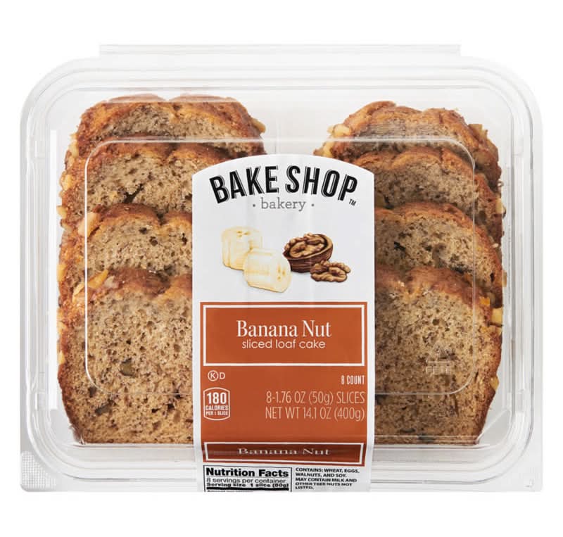 Bake Shop Sliced Loaf Cake, Banana Nut (1.76 oz, 8 ct)