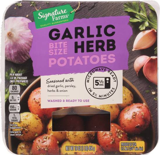 Signature Farms Bite Size Garlic Herb Potatoes (16 oz)