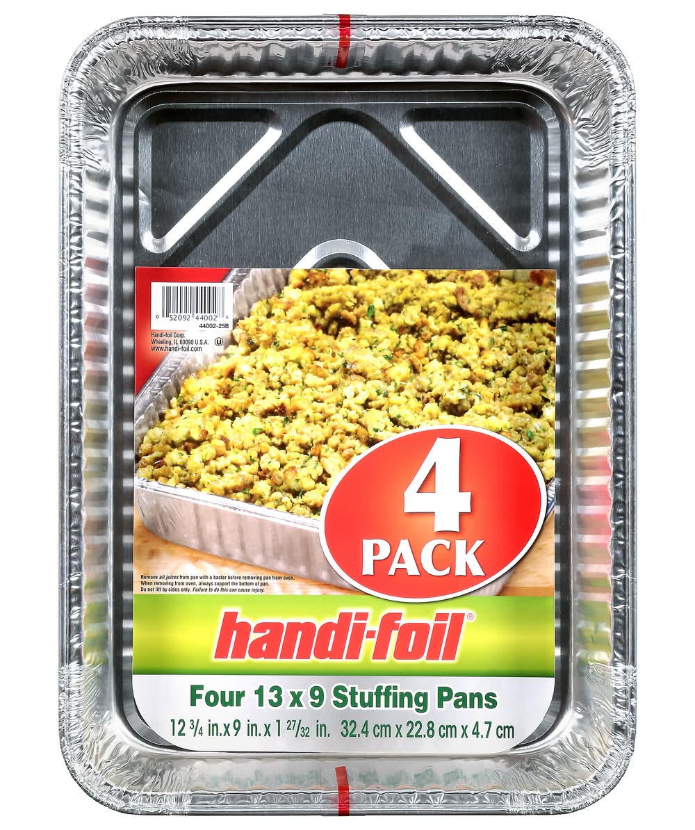 Handi-Foil Stuffing Pans, 32.4x22.8x4.7 cm (4 ct)