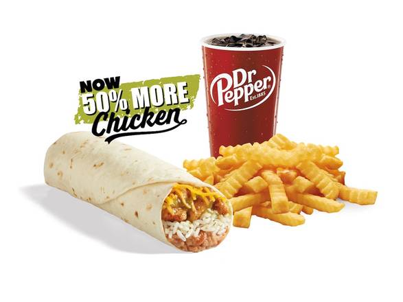Spicy Grilled Chicken Burrito Meal