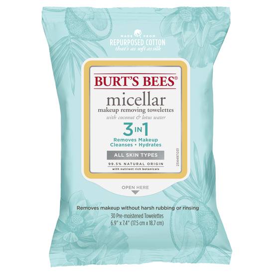Burt's Bees Micellar Facial Towelettes (30 ct)