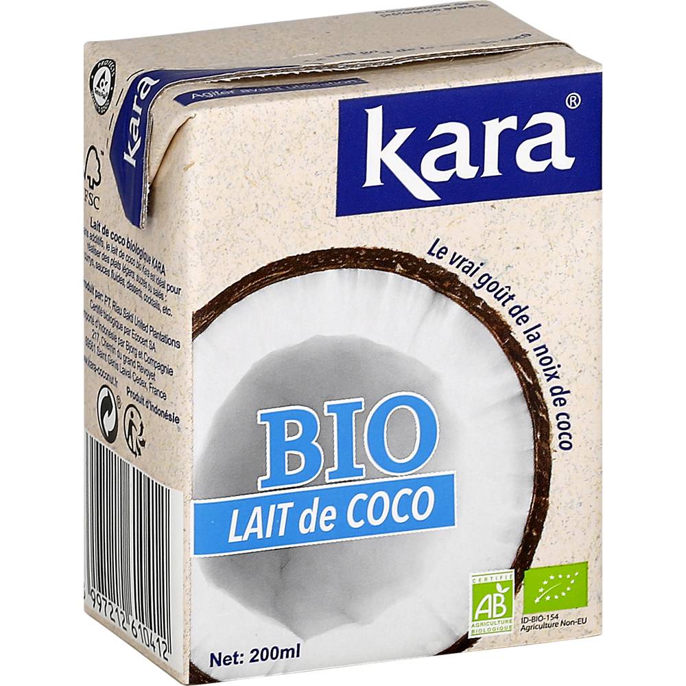 Kara - Lait de coco bio (200 ml)