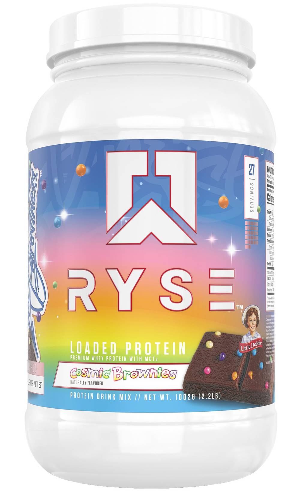 Ryse Little Debbie Loaded Protein, Cosmic Brownie (2.2 lbs, 27 ct)