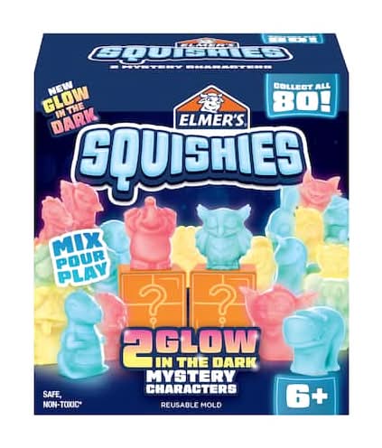 Elmer's Glow in the Dark Squishies Mystery Character Mold Kit