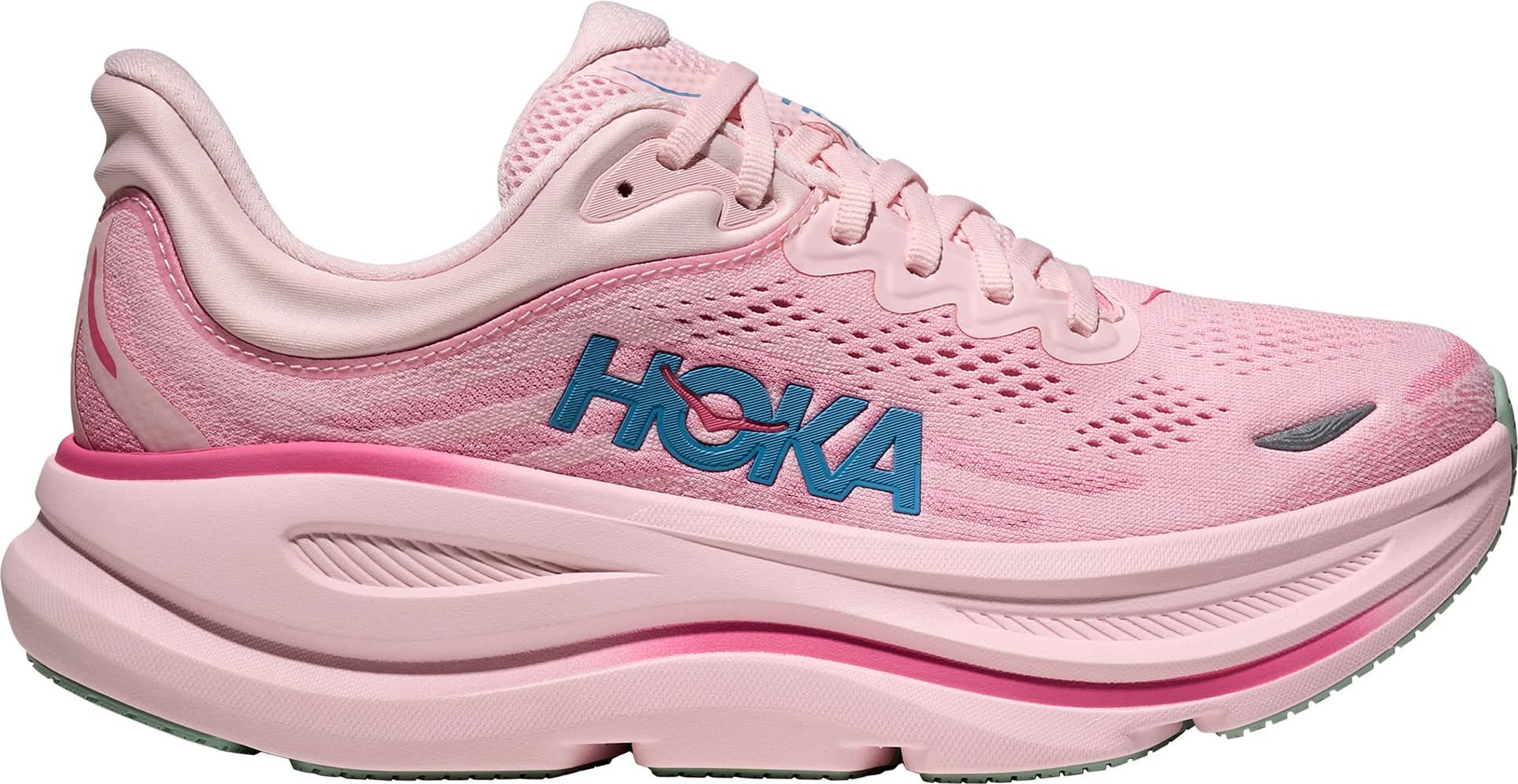 HOKA Women's Bondi 9 Running Shoes (Rose/Pink, 9.5)