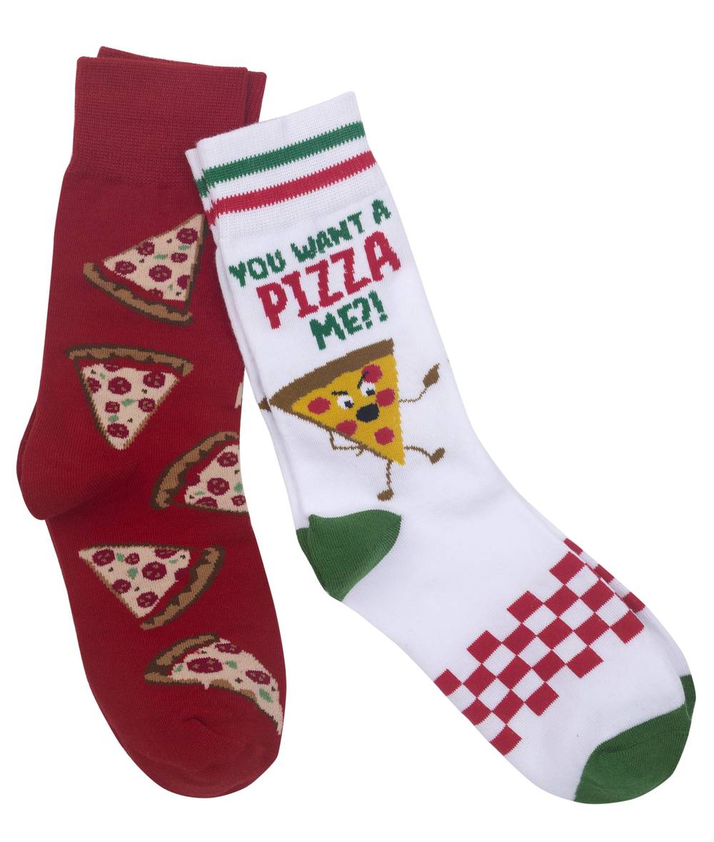 Laugh Track Pizza Socks 2 Pairs